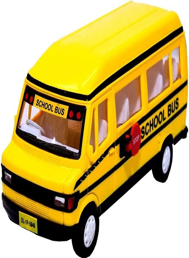 USCATALOG International Toy World Pull Back School Toy Bus for Kids - Image 1